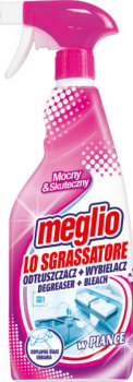 MEGLIO Riebalų šalinimo priemonė + putų baliklis 750 ml purškiamas